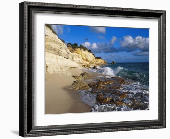 Cliffs at Cupecoy Beach, St. Martin, Caribbean-Greg Johnston-Framed Photographic Print