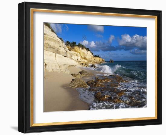 Cliffs at Cupecoy Beach, St. Martin, Caribbean-Greg Johnston-Framed Photographic Print