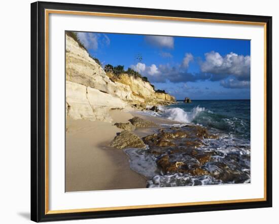 Cliffs at Cupecoy Beach, St. Martin, Caribbean-Greg Johnston-Framed Photographic Print