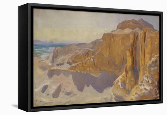 Cliffs at Deir el Bahri, Egypt, 1890-91-John Singer Sargent-Framed Premier Image Canvas