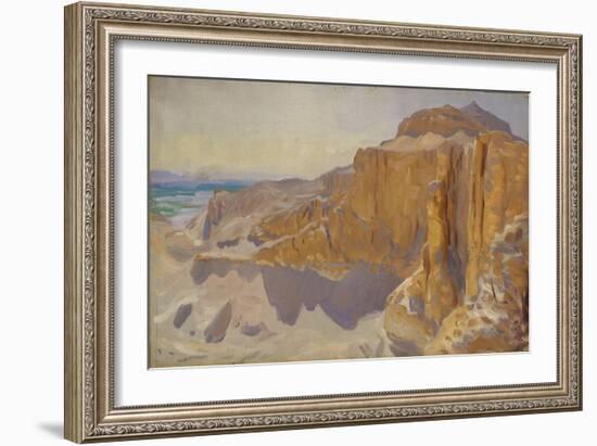 Cliffs at Deir el Bahri, Egypt, 1890-91-John Singer Sargent-Framed Giclee Print