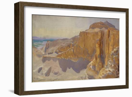 Cliffs at Deir el Bahri, Egypt, 1890-91-John Singer Sargent-Framed Giclee Print