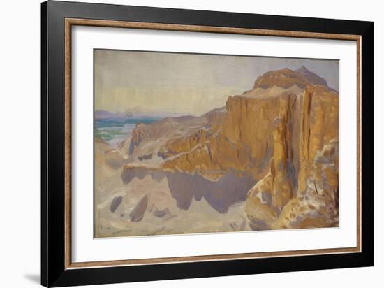 Cliffs at Deir el Bahri, Egypt, 1890-91-John Singer Sargent-Framed Giclee Print