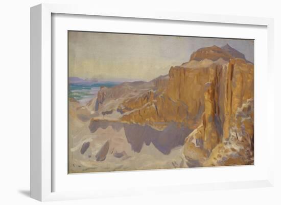 Cliffs at Deir el Bahri, Egypt, 1890-91-John Singer Sargent-Framed Giclee Print