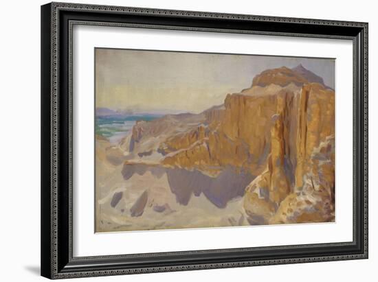 Cliffs at Deir el Bahri, Egypt, 1890-91-John Singer Sargent-Framed Giclee Print