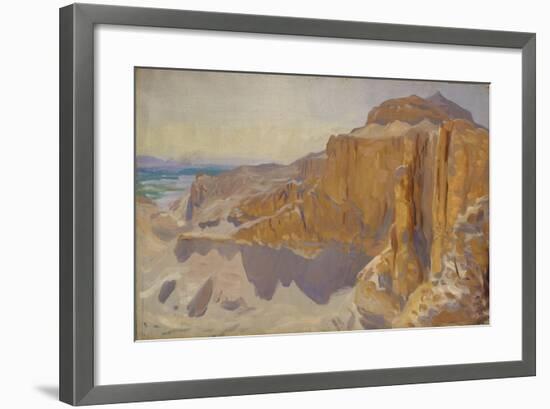 Cliffs at Deir el Bahri, Egypt, 1890-91-John Singer Sargent-Framed Giclee Print