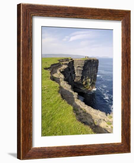 Cliffs at Downpatrick Head, Near Ballycastle, County Mayo, Connacht, Republic of Ireland (Eire)-Gary Cook-Framed Photographic Print