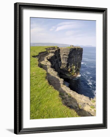 Cliffs at Downpatrick Head, Near Ballycastle, County Mayo, Connacht, Republic of Ireland (Eire)-Gary Cook-Framed Photographic Print