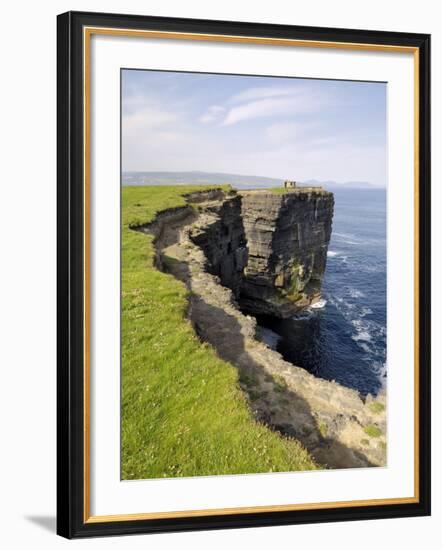 Cliffs at Downpatrick Head, Near Ballycastle, County Mayo, Connacht, Republic of Ireland (Eire)-Gary Cook-Framed Photographic Print