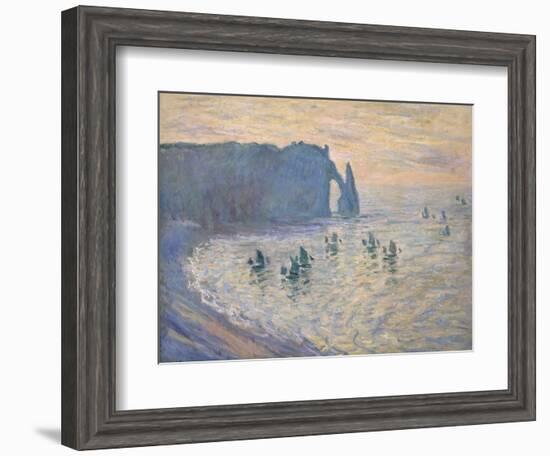 Cliffs at Ètretat, 1885-1886-Claude Monet-Framed Giclee Print