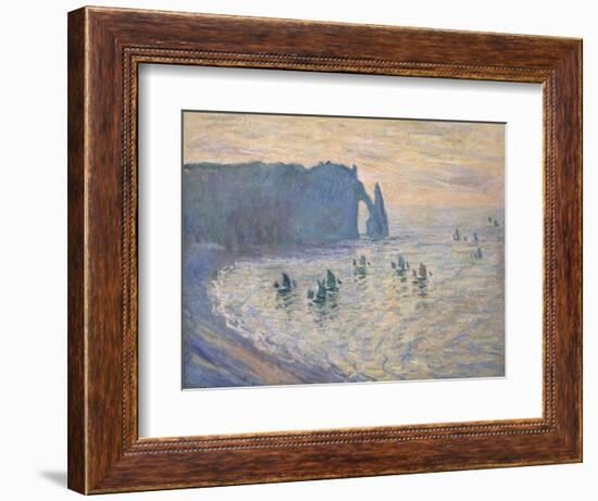 Cliffs at Ètretat, 1885-1886-Claude Monet-Framed Giclee Print