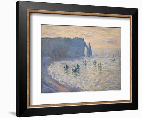 Cliffs at Ètretat, 1885-1886-Claude Monet-Framed Giclee Print