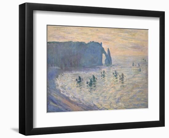 Cliffs at Ètretat, 1885-1886-Claude Monet-Framed Giclee Print