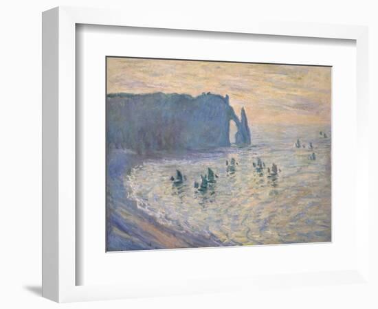 Cliffs at Ètretat, 1885-1886-Claude Monet-Framed Giclee Print