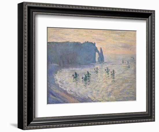 Cliffs at Ètretat, 1885-1886-Claude Monet-Framed Giclee Print