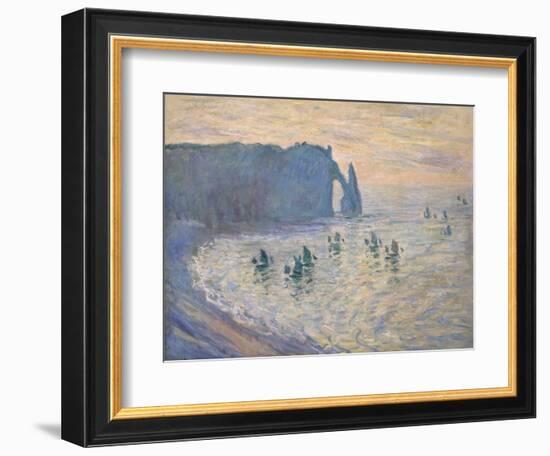 Cliffs at Ètretat, 1885-1886-Claude Monet-Framed Giclee Print