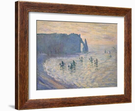 Cliffs at Ètretat, 1885-1886-Claude Monet-Framed Giclee Print