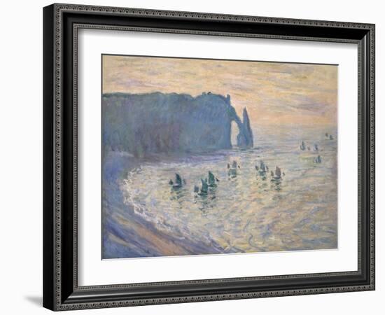 Cliffs at Ètretat, 1885-1886-Claude Monet-Framed Giclee Print