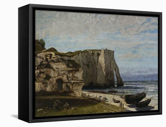 Cliffs at Etretat after a Storm, c.1870-Gustave Courbet-Framed Premier Image Canvas
