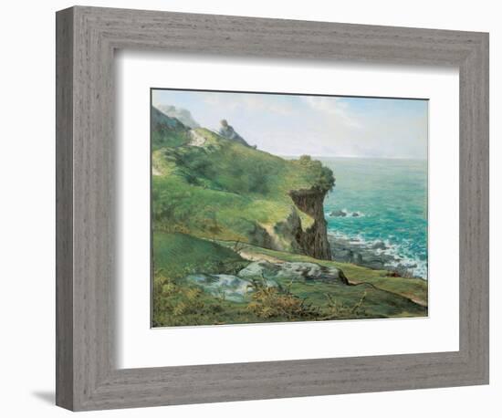 Cliffs at Greville Par Millet, Jean Francois (1814-1875), 1871 - Pastel on Paper, 43,7X54,1 - Ohara-Jean-Francois Millet-Framed Giclee Print