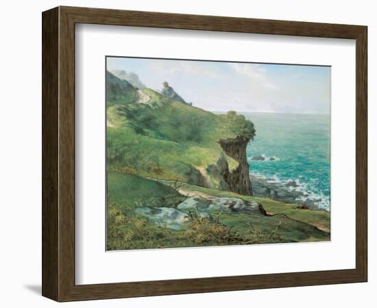 Cliffs at Greville Par Millet, Jean Francois (1814-1875), 1871 - Pastel on Paper, 43,7X54,1 - Ohara-Jean-Francois Millet-Framed Giclee Print