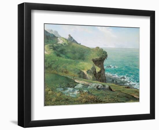 Cliffs at Greville Par Millet, Jean Francois (1814-1875), 1871 - Pastel on Paper, 43,7X54,1 - Ohara-Jean-Francois Millet-Framed Giclee Print