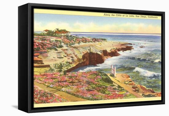 Cliffs at La Jolla, San Diego, California-null-Framed Stretched Canvas