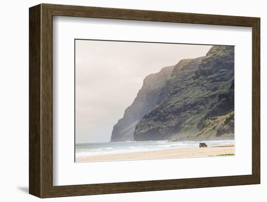 Cliffs at Polihale Beach Polihale State Park, Kauai, Hawaii-Michael DeFreitas-Framed Photographic Print