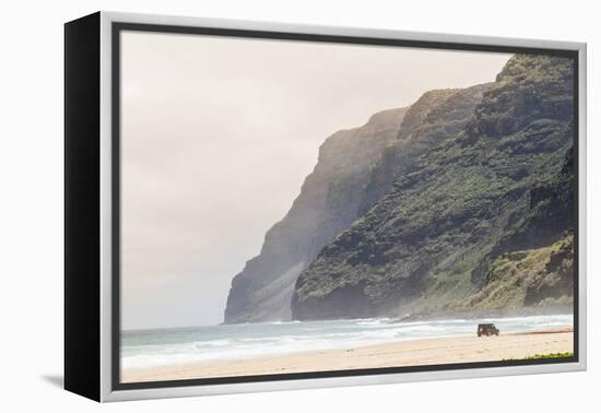 Cliffs at Polihale Beach Polihale State Park, Kauai, Hawaii-Michael DeFreitas-Framed Premier Image Canvas