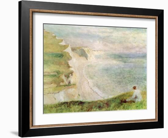 Cliffs at Pourville, 1879-Pierre-Auguste Renoir-Framed Giclee Print