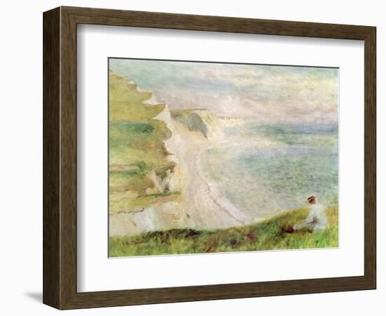 Cliffs at Pourville, 1879-Pierre-Auguste Renoir-Framed Giclee Print