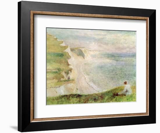 Cliffs at Pourville, 1879-Pierre-Auguste Renoir-Framed Giclee Print