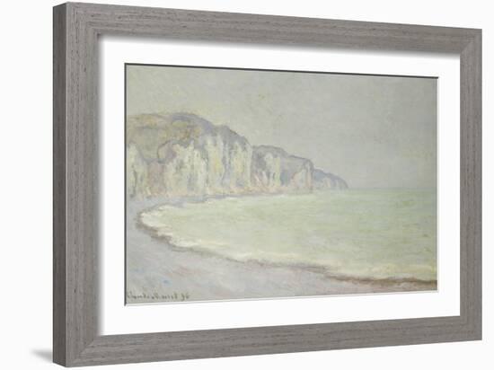 Cliffs at Pourville, 1896-Claude Monet-Framed Giclee Print