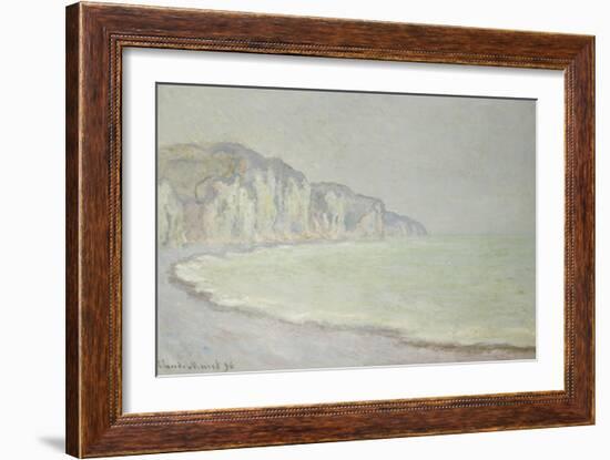 Cliffs at Pourville, 1896-Claude Monet-Framed Giclee Print