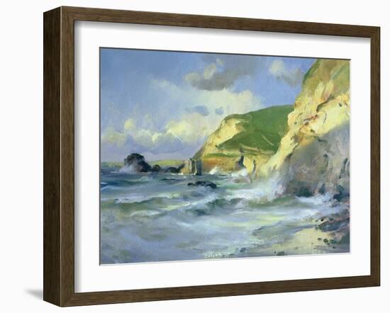 Cliffs at St. Agnes-Trevor Chamberlain-Framed Giclee Print