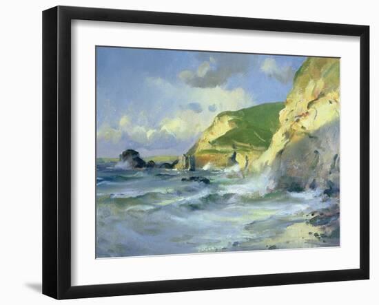 Cliffs at St. Agnes-Trevor Chamberlain-Framed Giclee Print