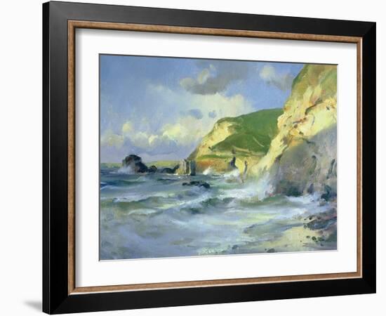Cliffs at St. Agnes-Trevor Chamberlain-Framed Giclee Print