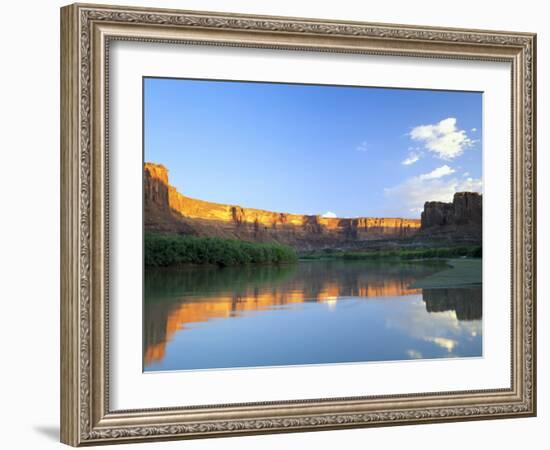 Cliffs at Sunrise Along Green River at Mineral Bottom, Utah, USA-Scott T. Smith-Framed Photographic Print