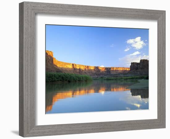 Cliffs at Sunrise Along Green River at Mineral Bottom, Utah, USA-Scott T. Smith-Framed Photographic Print