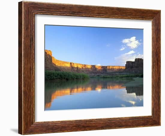 Cliffs at Sunrise Along Green River at Mineral Bottom, Utah, USA-Scott T. Smith-Framed Photographic Print