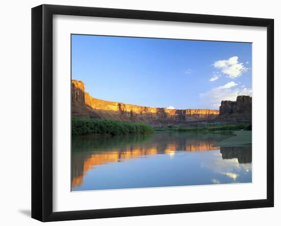 Cliffs at Sunrise Along Green River at Mineral Bottom, Utah, USA-Scott T. Smith-Framed Photographic Print