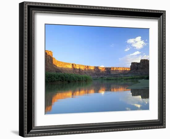Cliffs at Sunrise Along Green River at Mineral Bottom, Utah, USA-Scott T. Smith-Framed Photographic Print