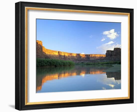 Cliffs at Sunrise Along Green River at Mineral Bottom, Utah, USA-Scott T. Smith-Framed Photographic Print