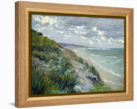 Cliffs by the Sea at Trouville-Gustave Caillebotte-Framed Premier Image Canvas