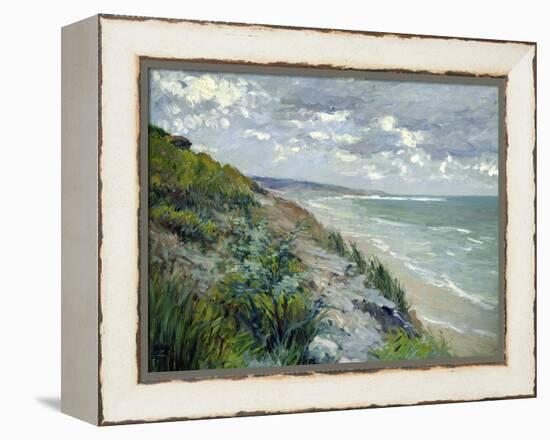 Cliffs by the Sea at Trouville-Gustave Caillebotte-Framed Premier Image Canvas