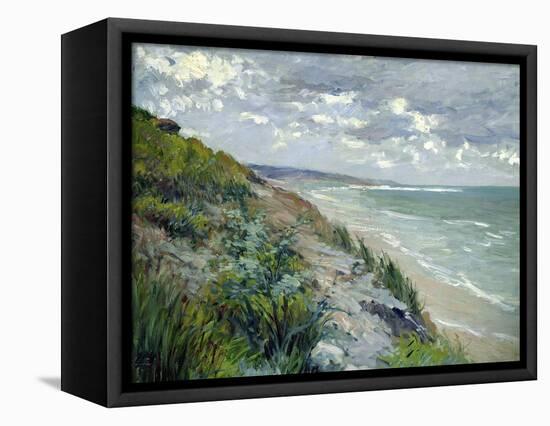 Cliffs by the Sea at Trouville-Gustave Caillebotte-Framed Premier Image Canvas