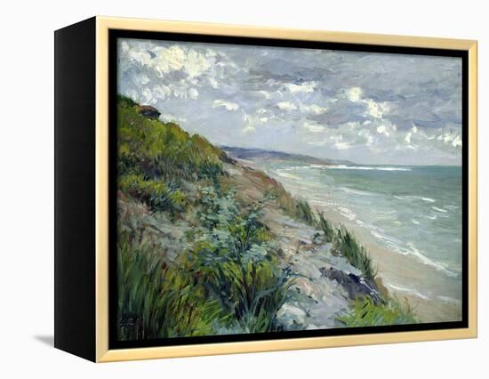 Cliffs by the Sea at Trouville-Gustave Caillebotte-Framed Premier Image Canvas