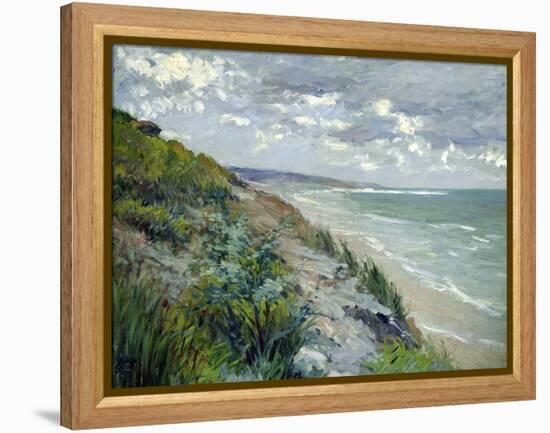 Cliffs by the Sea at Trouville-Gustave Caillebotte-Framed Premier Image Canvas