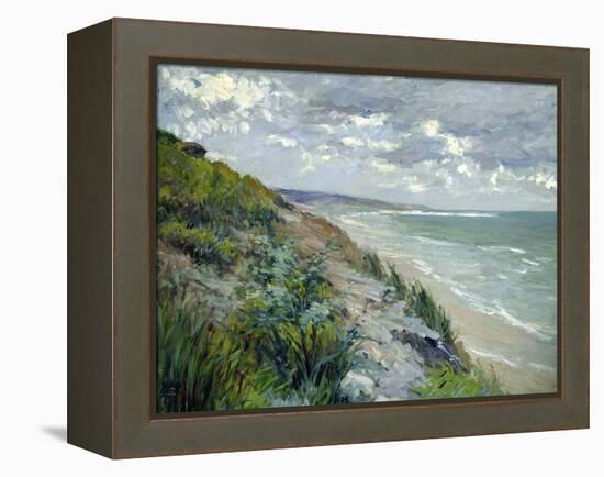 Cliffs by the Sea at Trouville-Gustave Caillebotte-Framed Premier Image Canvas