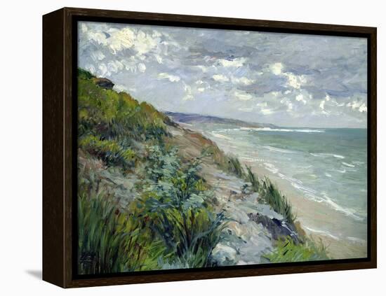 Cliffs by the Sea at Trouville-Gustave Caillebotte-Framed Premier Image Canvas